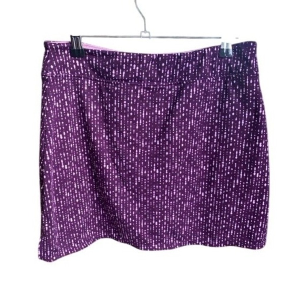 Tranquility Athletic Skort Purple Print Activewear Sport Skirt Shorts Size Small
